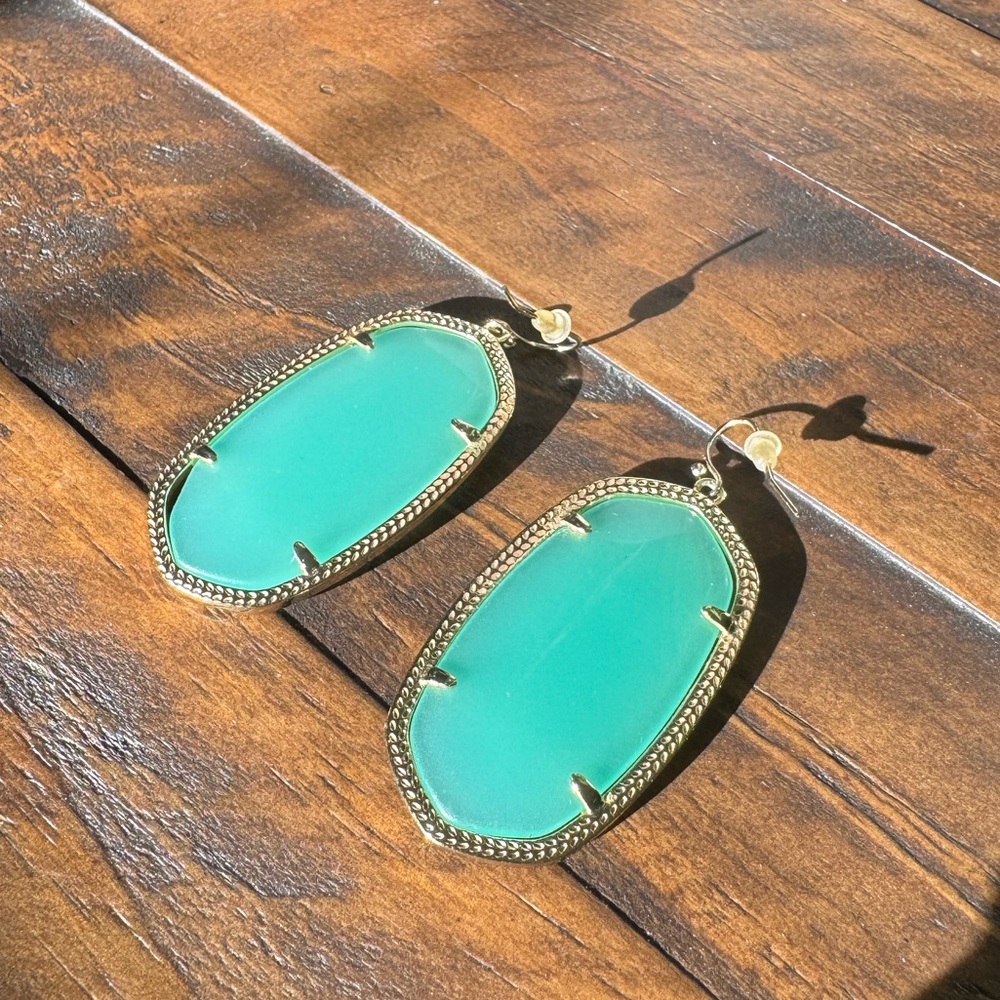 Kendra Scott Gold and Turquoise Earrings